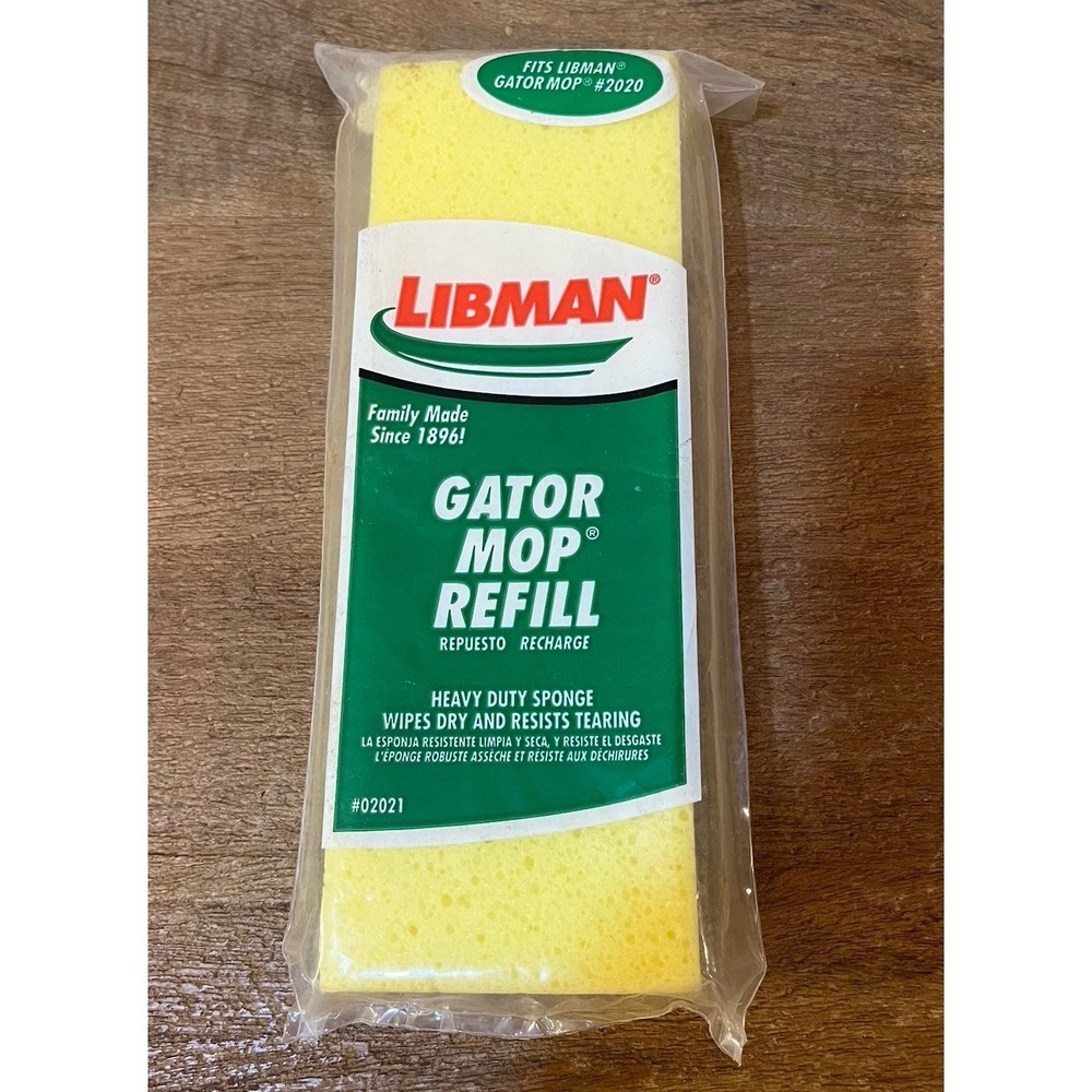 LIBMAN NOS Gator Mop Refill #02021 Fits Model #2020 Heavy Duty Made in USA New